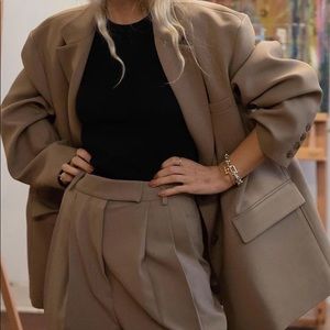 The Frankie Shop Bea Suit Blazer Pants Taupe